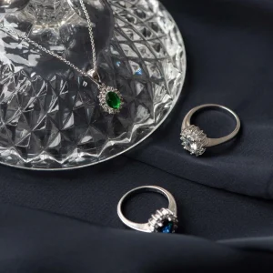 Mia Colore Verdi 925 sterling zilver Ketting met groene zirkonia steen