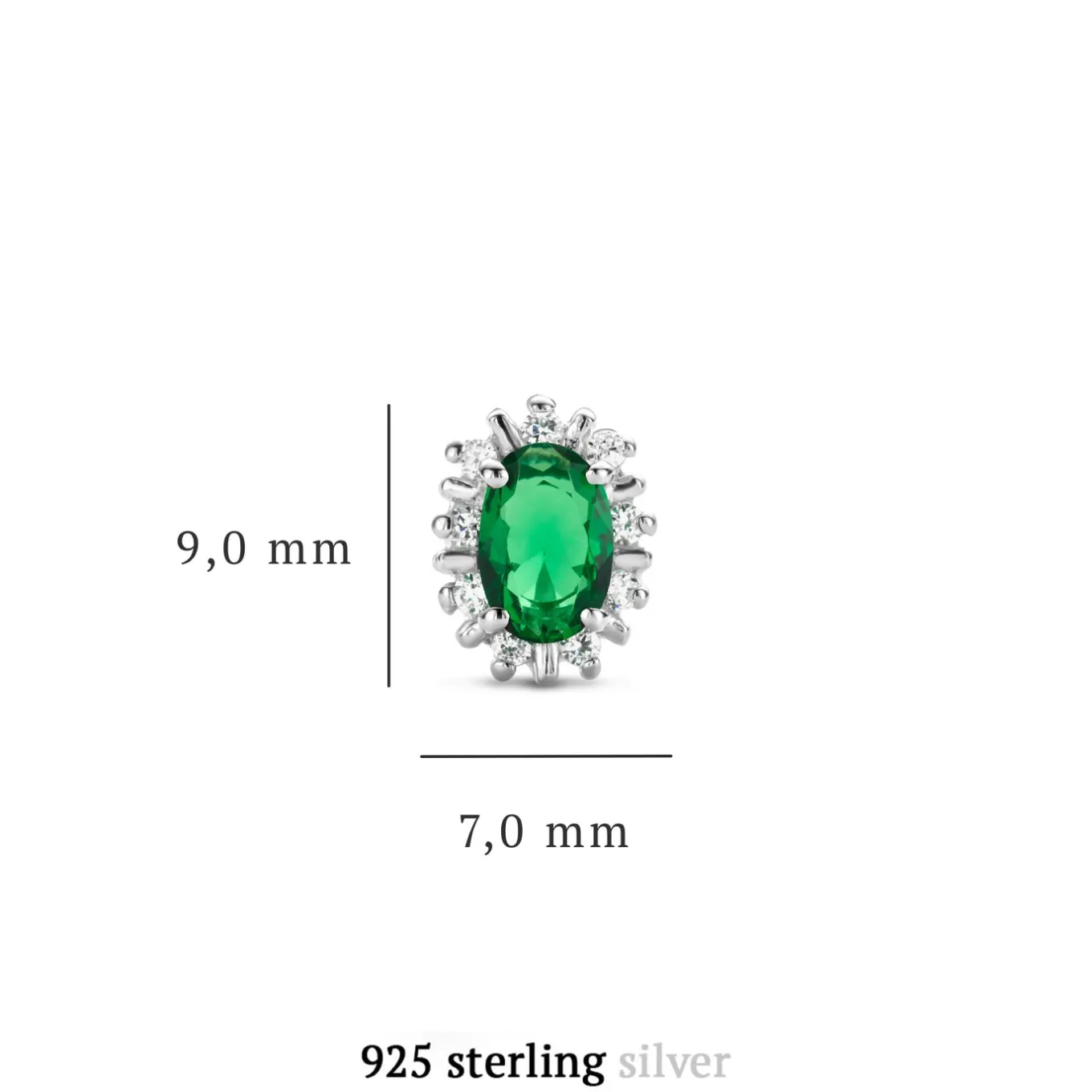 mia_colore_verdi__sterlin_3.webp Mia Colore Verdi 925 sterling zilver Oorknoppen met groene zirkonia steen