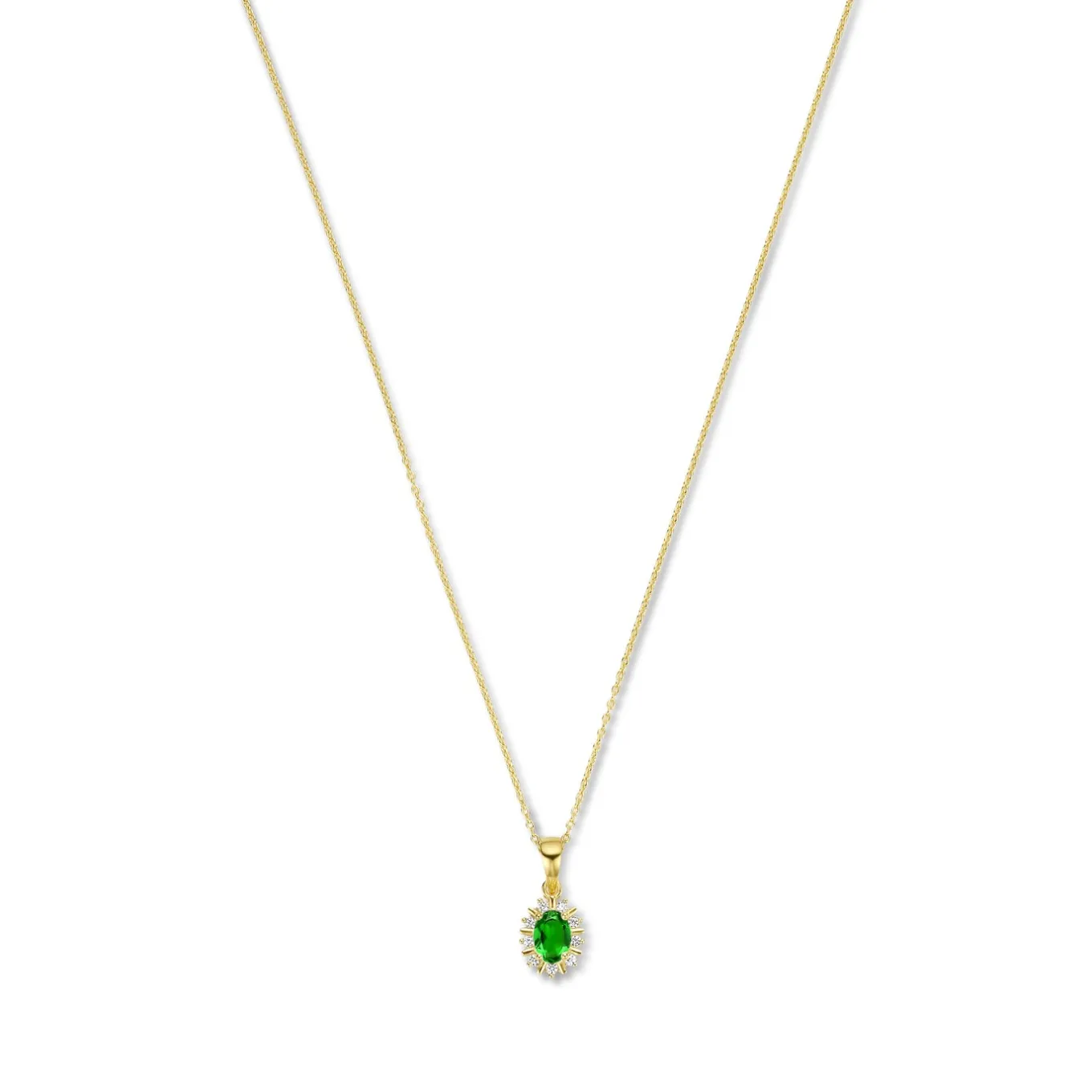 mia_colore_verdi__sterlin_4-1.webp Mia Colore Verdi 925 sterling zilver gold plated Ketting met groene zirkonia steen