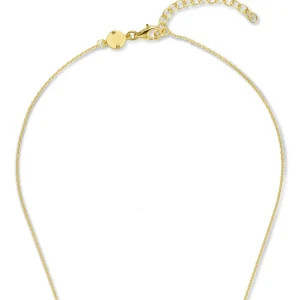 Mia Colore Verdi 925 sterling zilver gold plated Ketting met groene zirkonia steen