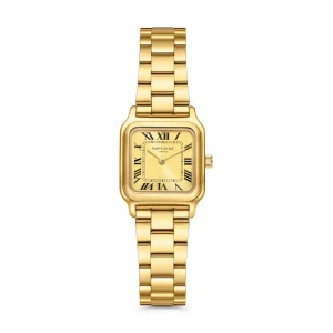 Orologio rechthoekig dameshorloge goudkleurig