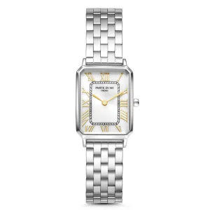 Orologio rechthoekig dameshorloge zilverkleurig