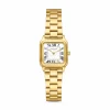 Orologio rechthoekig dameshorloge goudkleurig en wit