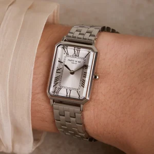 Orologio rechthoekig dameshorloge zilverkleurig