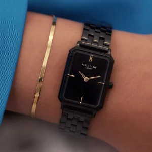 Orologio rechthoekig dameshorloge zwart