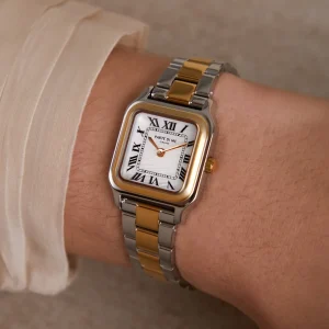 Orologio rechthoekig dameshorloge goudkleurig en zilver