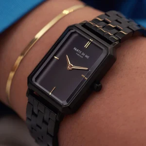 Orologio rechthoekig dameshorloge zwart