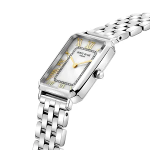 Orologio rechthoekig dameshorloge zilverkleurig