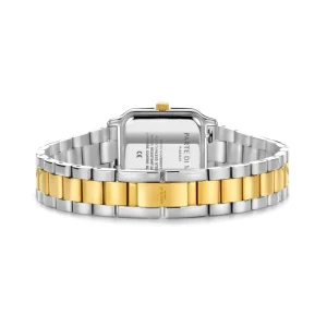 Orologio rechthoekig dameshorloge goudkleurig en zilver
