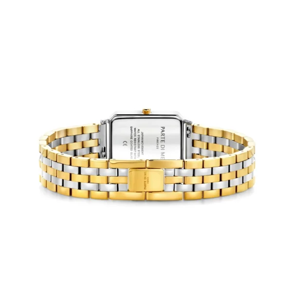 Orologio rechthoekig dameshorloge goudkleurig en zilver