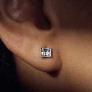 Parte Di Me Cento Luci Perla 925 sterling zilver Oorknoppen met preciosa kristal PDM36149