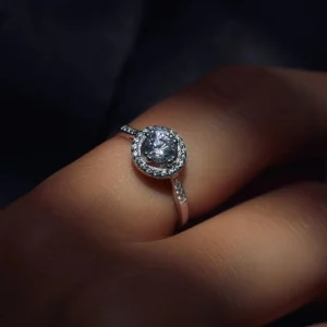 Ponte Vecchio Dalia 925 sterling zilveren ring met zirkonia steen