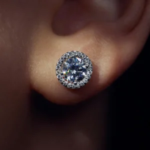 Ponte Vecchio Dalia 925 sterling zilver Oorknoppen met zirkonia stenen