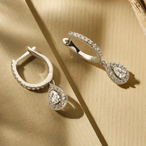 Ponte Vecchio Dalia 925 sterling zilver Oorhangers met zirkonia stenen