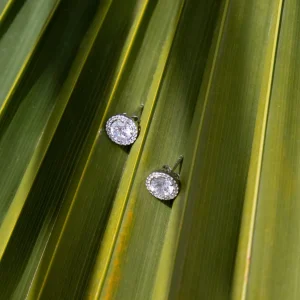 Ponte Vecchio Dalia 925 sterling zilver Oorknoppen met zirkonia stenen