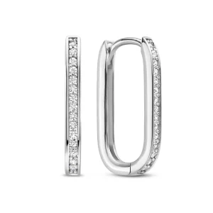 Ponte Vecchio Elina 925 sterling zilveren oorringen met zirkonia stenen