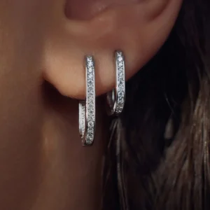 Ponte Vecchio Elina 925 sterling zilveren oorringen met zirkonia stenen