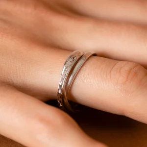 Ponte Vecchio Lucilla 925 sterling zilveren ring met diamant geslepen