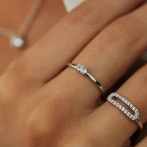 Ponte Vecchio Milena 925 sterling zilveren ring met zirkonia steen