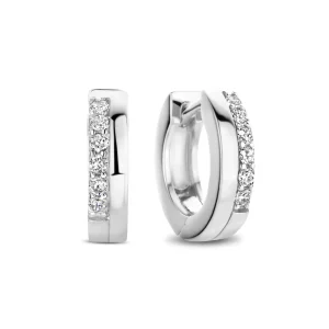 Ponte Vecchio Pitti 925 sterling zilver Creolen met zirkonia stenen