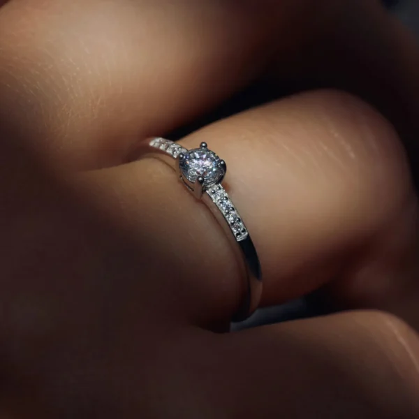 Ponte Vecchio Santa Trinita 925 sterling zilveren ring met zirkonia stenen