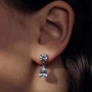 Ponte Vecchio Sienna 925 sterling zilver Oorhangers met zirkonia steen