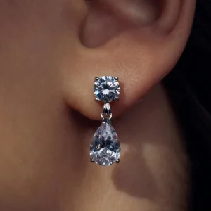 Ponte Vecchio Sienna 925 sterling zilver Oorhangers met zirkonia steen