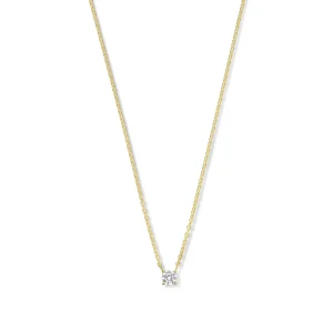 Ponte Vecchio Sofia 925 sterling zilver gold plated Ketting met zirkonia steen