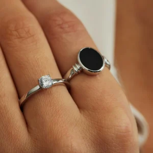 Ponte Vecchio Sofia 925 sterling zilveren ring met zirkonia steen