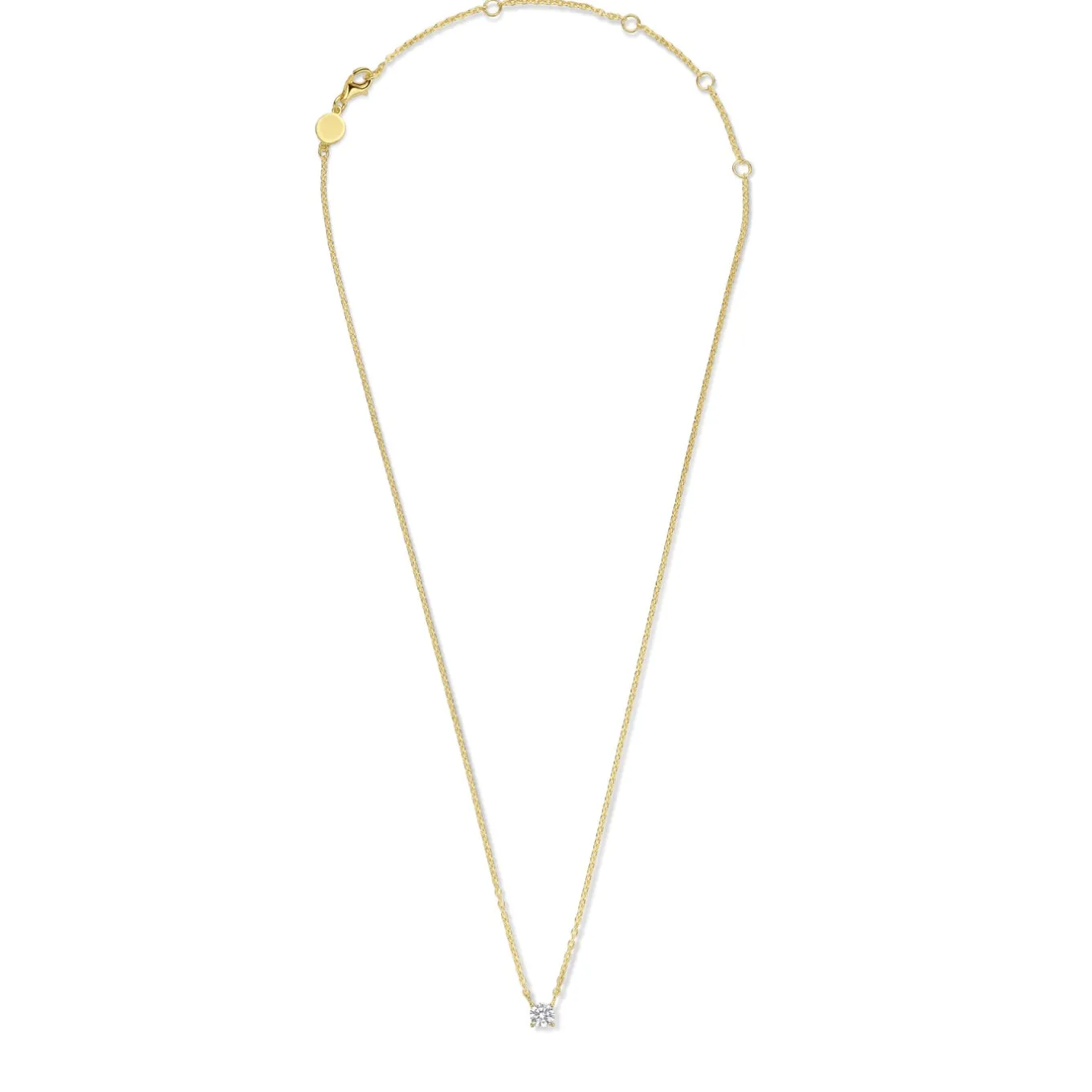 ponte_vecchio_sofia__ster_5-1.webp Ponte Vecchio Sofia 925 sterling zilver gold plated Ketting met zirkonia steen