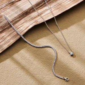 Ponte Vecchio Sofia 925 sterling zilver Ketting met zirkonia steen