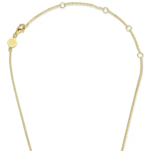 Ponte Vecchio Sofia 925 sterling zilver gold plated Ketting met zirkonia steen