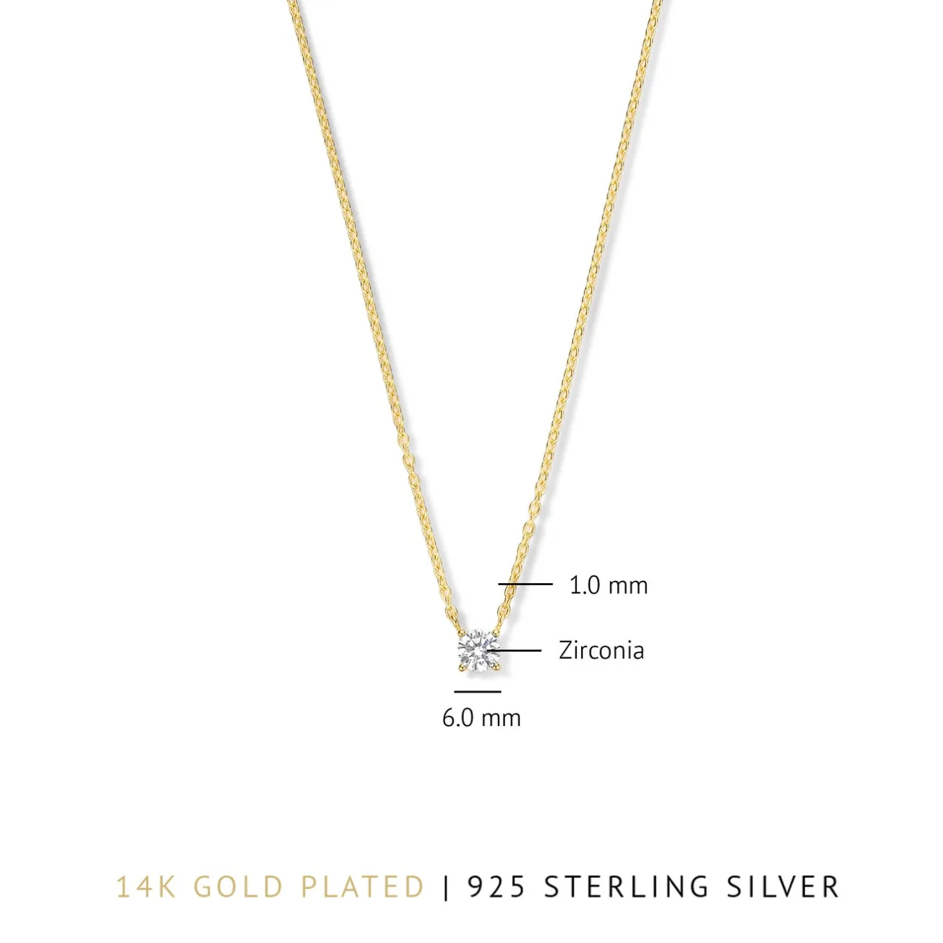 ponte_vecchio_sofia__ster_7-1.webp Ponte Vecchio Sofia 925 sterling zilver gold plated Ketting met zirkonia steen
