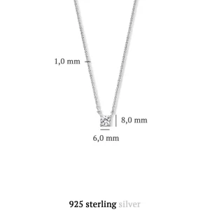 Ponte Vecchio Sofia 925 sterling zilver Ketting met zirkonia steen