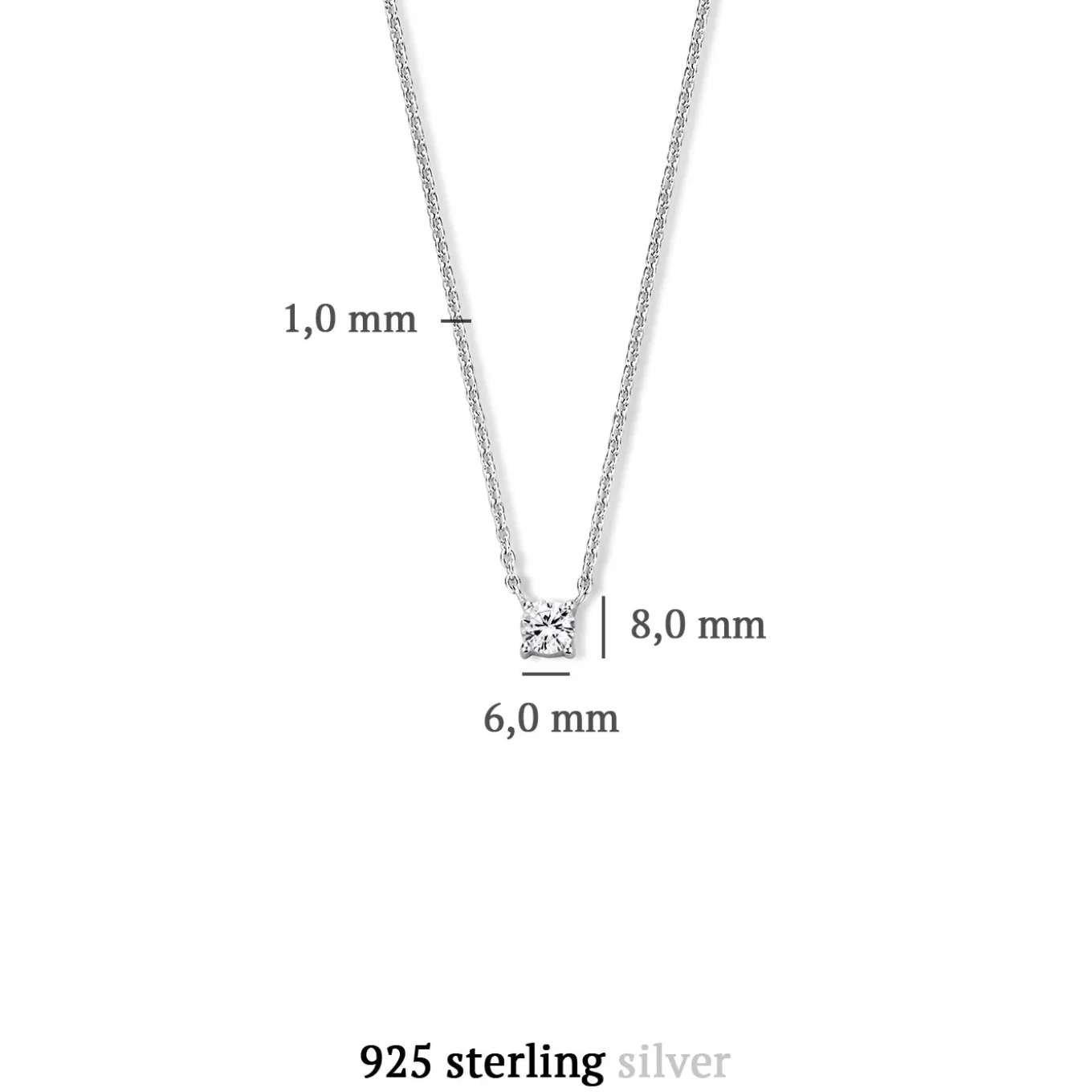 ponte_vecchio_sofia__ster_8.webp Ponte Vecchio Sofia 925 sterling zilver Ketting met zirkonia steen