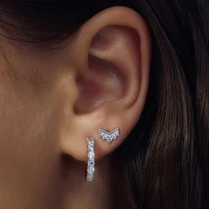 Santa Maria 925 sterling zilveren oorringen met zirkonia stenen