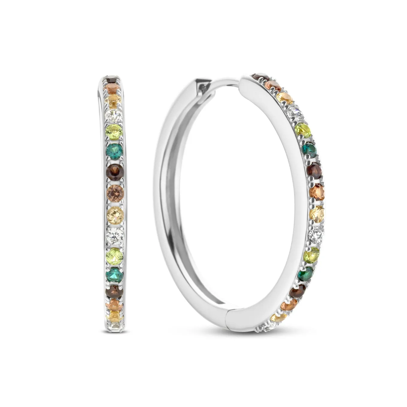 santa_maria_del_fiore__st_0-3.webp Santa Maria del Fiore 925 sterling zilveren oorringen met gekleurde zirkonia stenen