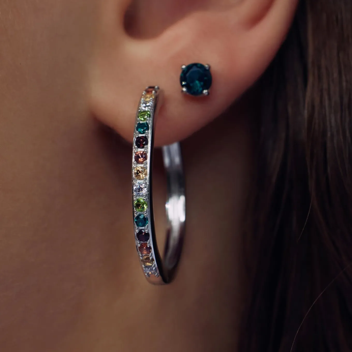 santa_maria_del_fiore__st_2-3.webp Santa Maria del Fiore 925 sterling zilveren oorringen met gekleurde zirkonia stenen