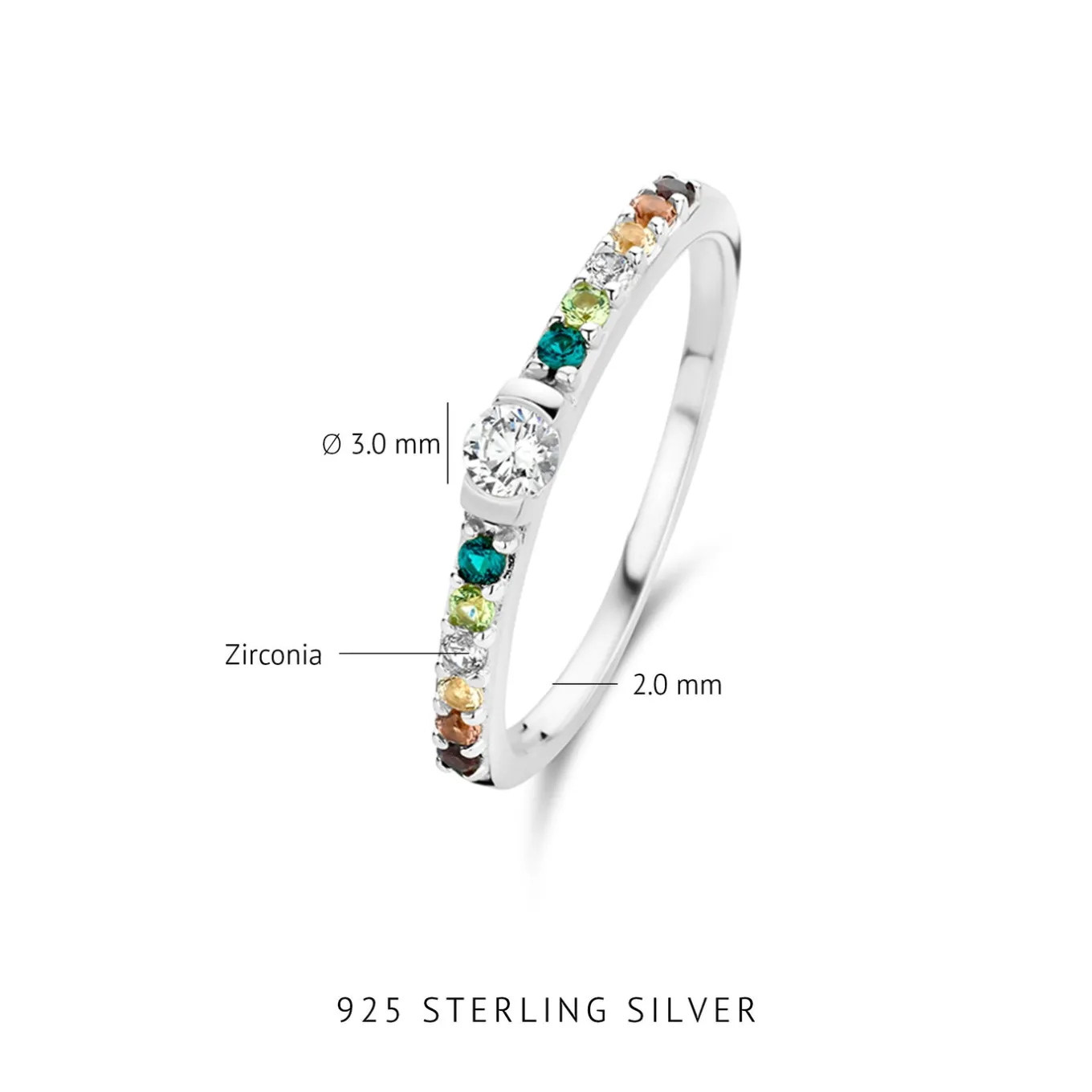 santa_maria_del_fiore__st_2-5.webp Santa Maria del Fiore 925 sterling zilveren ring met gekleurde zirkonia stenen