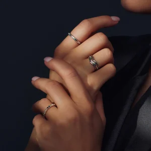 Santa Maria del Fiore 925 sterling zilveren ringen met gekleurde zirkonia stenen