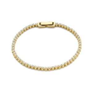 Santa Maria della Base 925 sterling zilver gold plated armband met zirkonia stenen