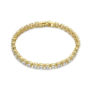 Santa Maria della Base 925 sterling zilver gold plated armband met zirkonia stenen