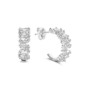 Santa Maria della Base 925 sterling zilveren oorringen met zirkonia stenen