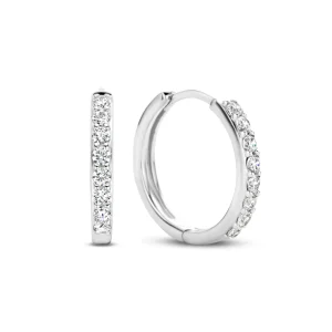 Santa Maria della Base 925 sterling zilveren oorringen met zirkonia stenen