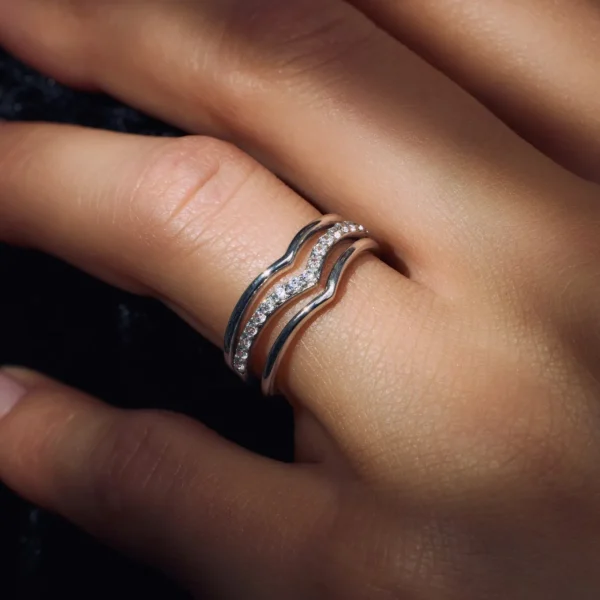 Santa Maria della Base 925 sterling zilveren ringen met zirkonia stenen