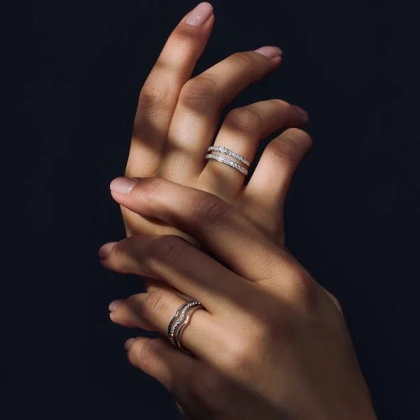 Santa Maria della Base 925 sterling zilveren ringen met zirkonia stenen