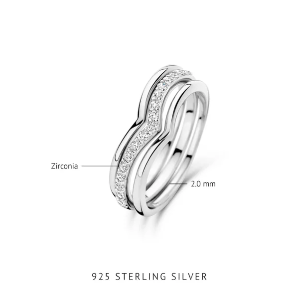 Santa Maria della Base 925 sterling zilveren ringen met zirkonia stenen