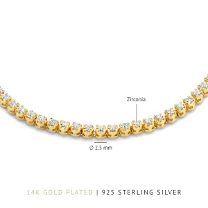 Santa Maria della Base 925 sterling zilver gold plated armband met zirkonia stenen