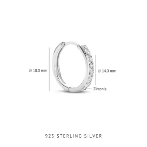 Santa Maria della Base 925 sterling zilveren oorringen met zirkonia stenen
