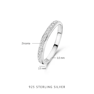 Santa Maria della Base 925 sterling zilveren ring met zirkonia stenen